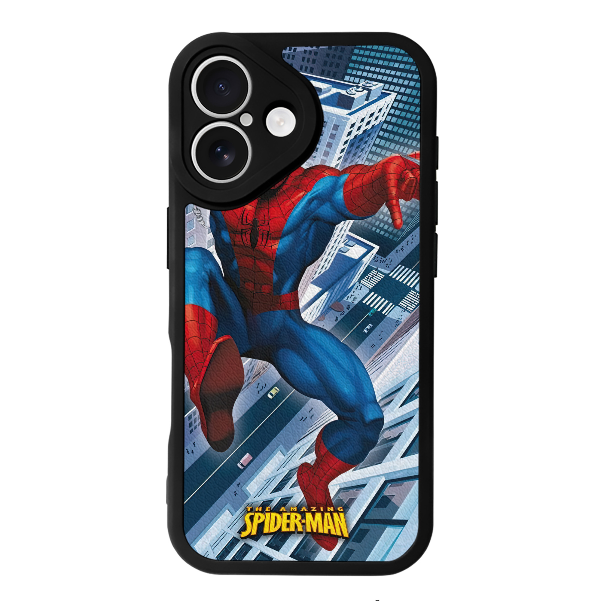 Spider Man スパイダーマン 【iPhone 16シリーズ対応】シリコンスマホケース（レザー調） 材質：シリコン